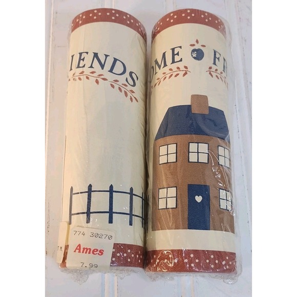 Other - 2 VTG Cottagecore Farmhouse & Fence Welcome Wallpaper Border Country 5 Yd NEW